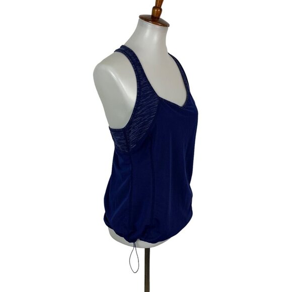 Lucy Tech Navy Blue Active Tank Adjustable Drawstring Hem Medium - Picture 3 of 8